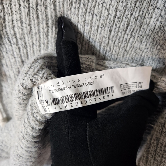 Endless Rose Cropped Gray Women's Sweater Sz. Small - Picture 7 of 11